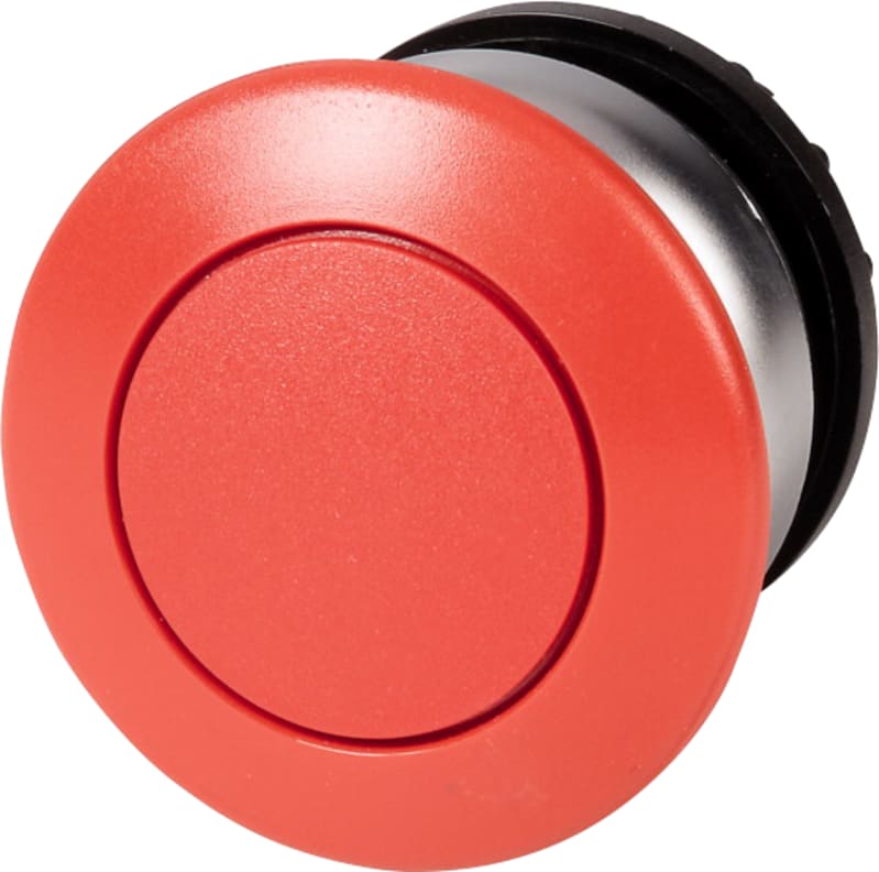 Mushroom pushbutton, momentary, red (M22-DP-R)