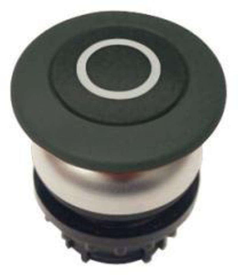 Mushroom pushbutton, momentary, black/stop (M22-DP-S-X0)