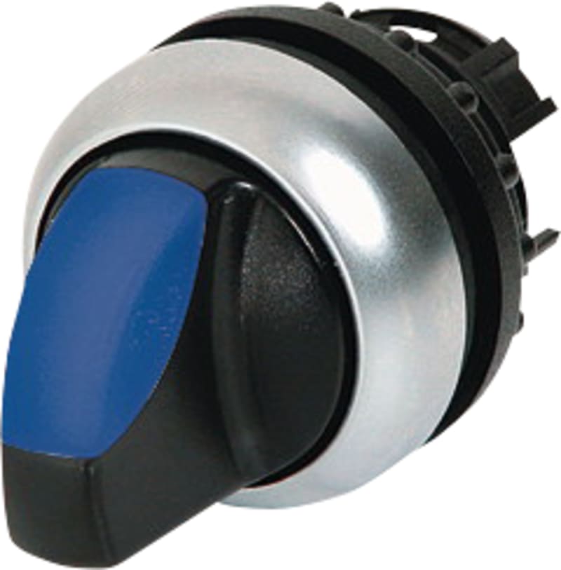 Eaton Rotary Switch with Light, Impulse 1-0, Blue (M22-WLK-B)