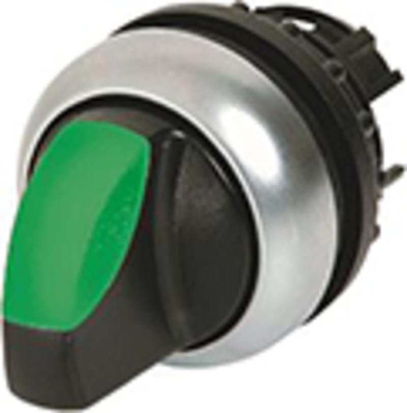Eaton M22-WLK3-G Illuminated Rotary Switch Impulse 1-0-2 Green RMQ-Titan