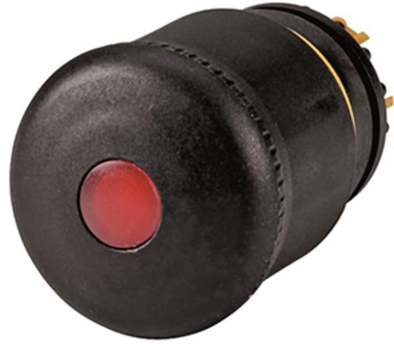 Emergency STOP with LIGHT, IN/OUT, Black (M22S-PVL)