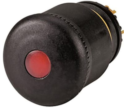 Emergency STOP with LIGHT, IN/OUT, Black