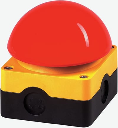 FOOT PUSH BUTTON, RED, 1NO+1NC
