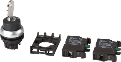 Complete Key Switch 1 NO, Key Removable in 0