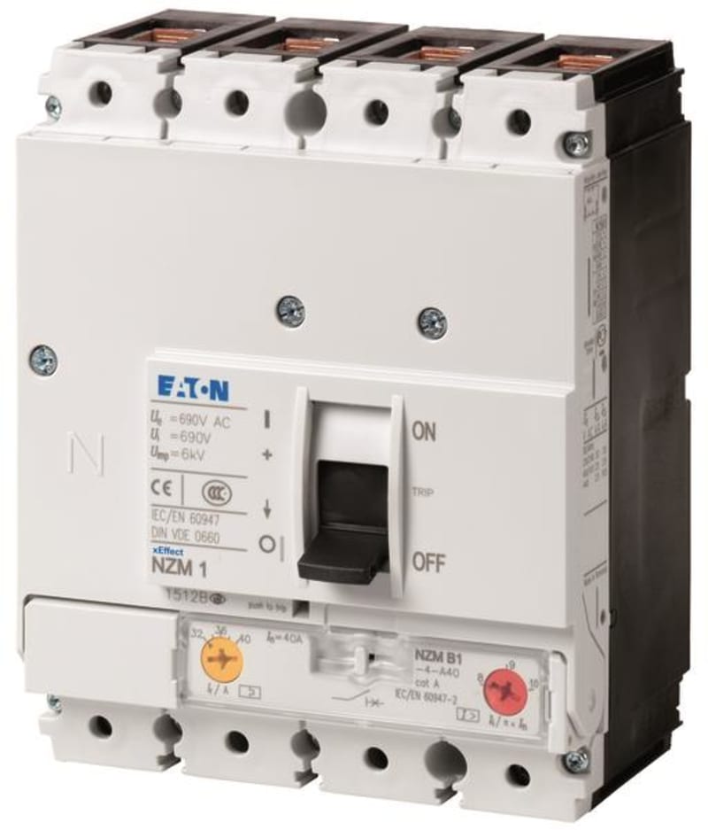 Eaton NZMB1-4-A80 Molded-Case Circuit Breaker 4-Pole 80A 25KA