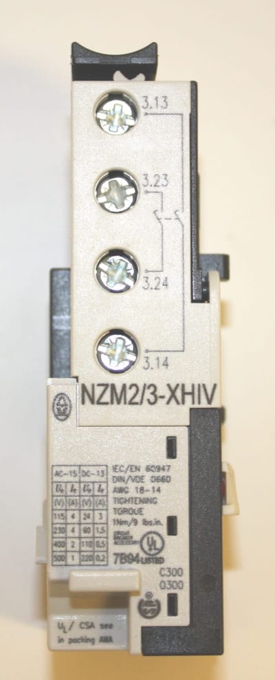 Eaton NZM2/3-XHIV Early-Make Auxiliary Contact for NZM2/3, 2 NO
