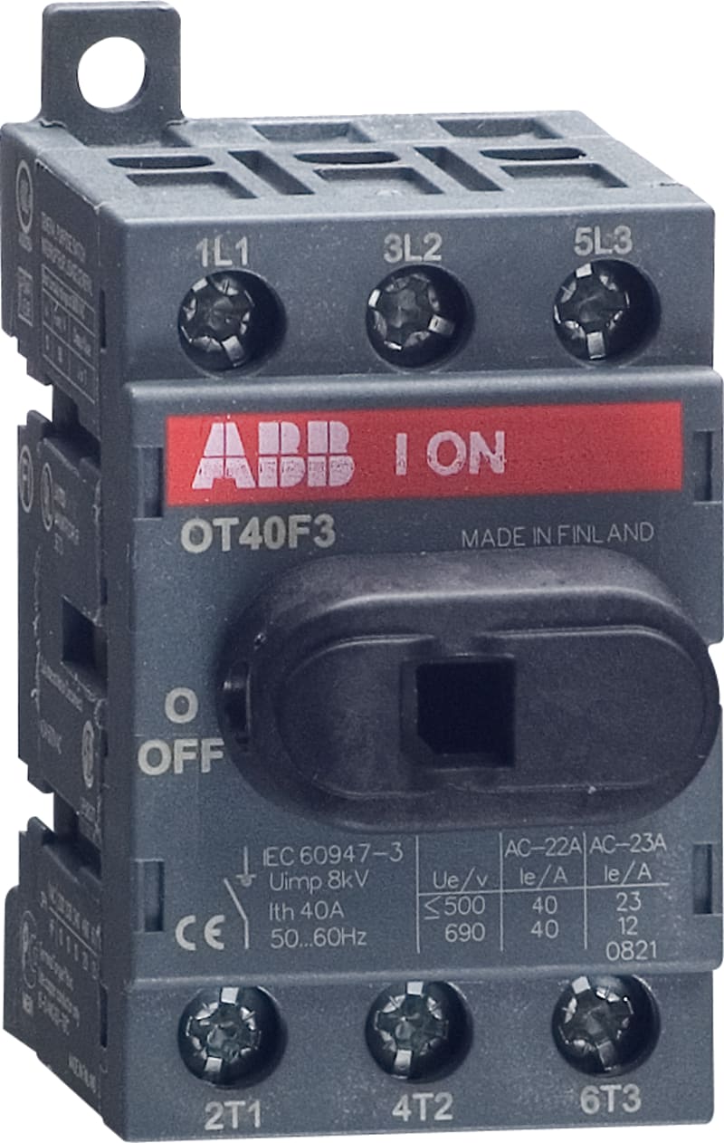 ABB OT25F3 Switch 3P 25A UL508 NF 6mm