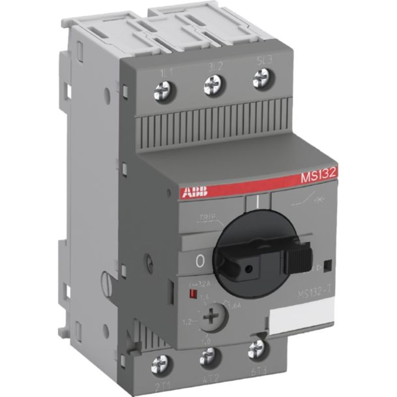 ABB MS132-0.63T Manual Motor Starter for Transformer Protection, 0.4–0.63 A