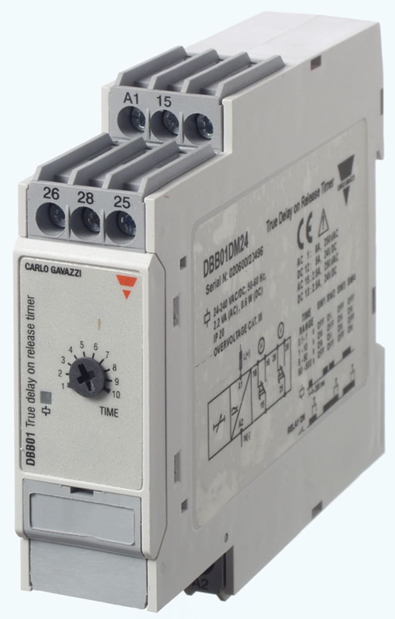 Time relay delayed off 10M 2XRELEUTG. 22.5mm (DBB01DM24)