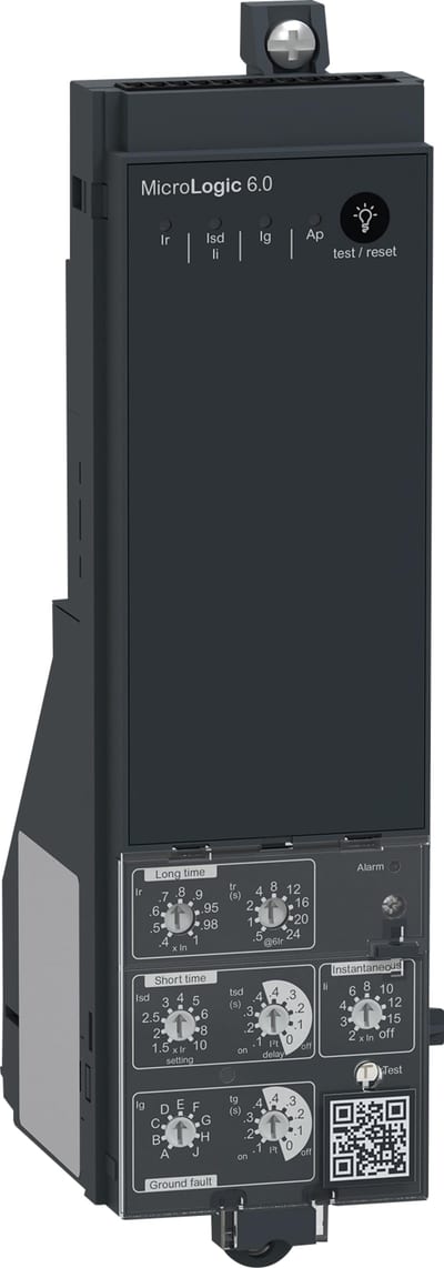 Schneider Electric Control unit MicroLogic 6.0, ComPacT NS630B to NS3200 fixed manually operated, selective and earth-fault protections C60FM