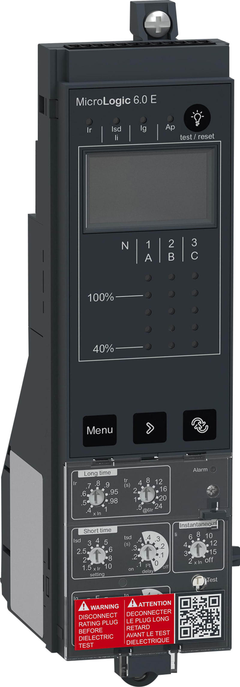 Schneider Electric Control unit MicroLogic 6.0E, ComPacT NS630B to NS3200 fixed manually operated, selective and earth-fault protections C6EFM
