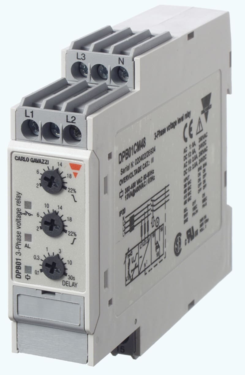 3-Phase nettvakt over-/underspg. 208-240V (DPB01CM23)