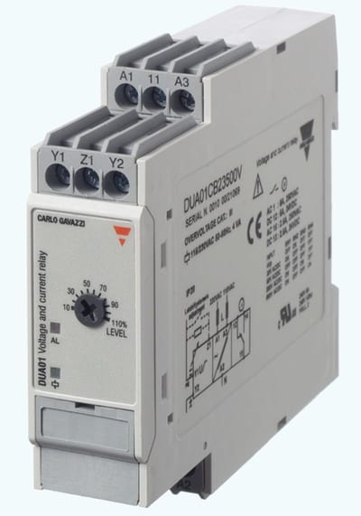 Voltage Relay AC/DC 0-500V, 230VAC (DUA01CB23500V)