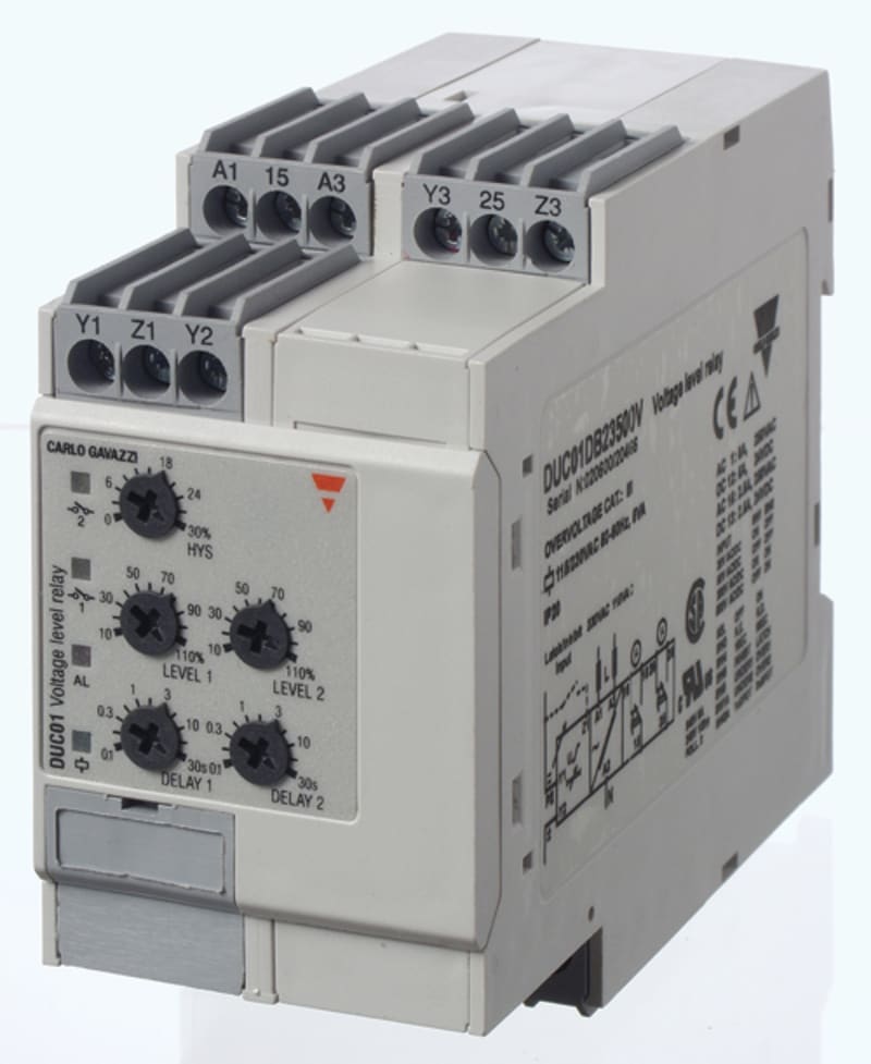 Voltage Relay AC/DC 0-500V 2XRELE,230VAC (DUC01DB23500V)