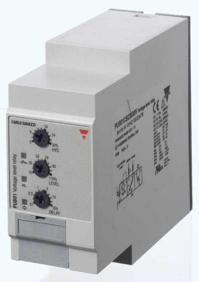 Voltage Relay AC/DC 0-500V, 230VAC (PUB01CB23500V)