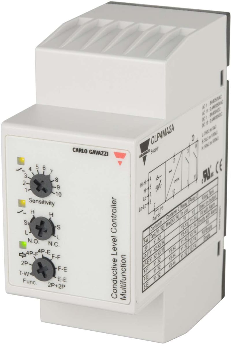 Carlo Gavazzi CLP4MA2AM24 Conductive Level Controller 24 VAC/DC