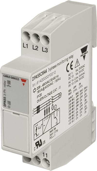 3-Phase supply monitoring relay (DPA55CM44)