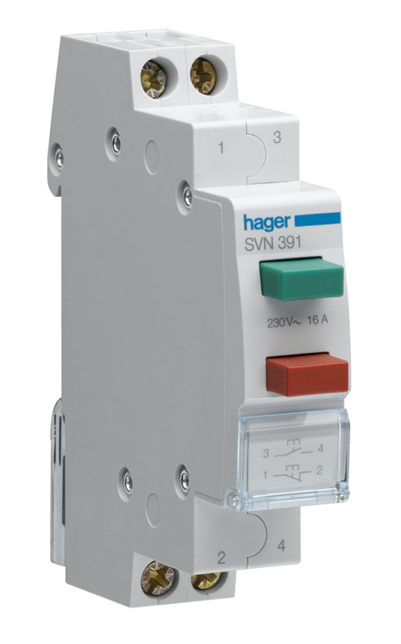 Impulse Switch, 1-Mod, 2X16A, 230VAC (SVN331)