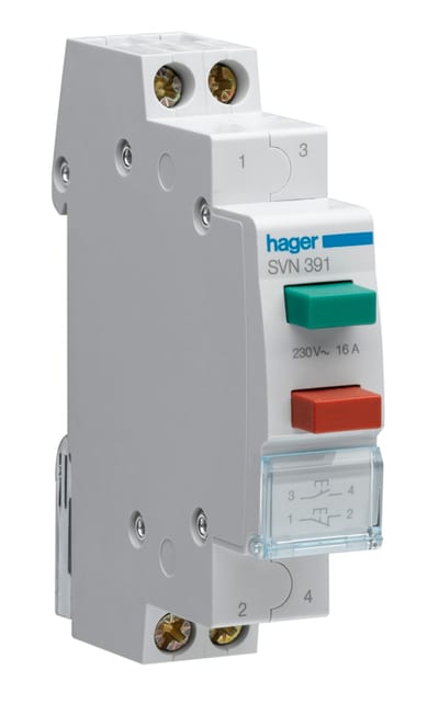 Impulse Switch, 1-Mod, 2X16A, 230VAC