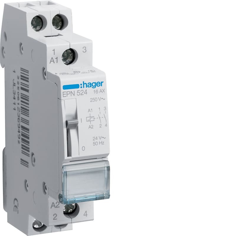 Hager Systemer Impulse Relay 24V 16A 2S (EPN524)