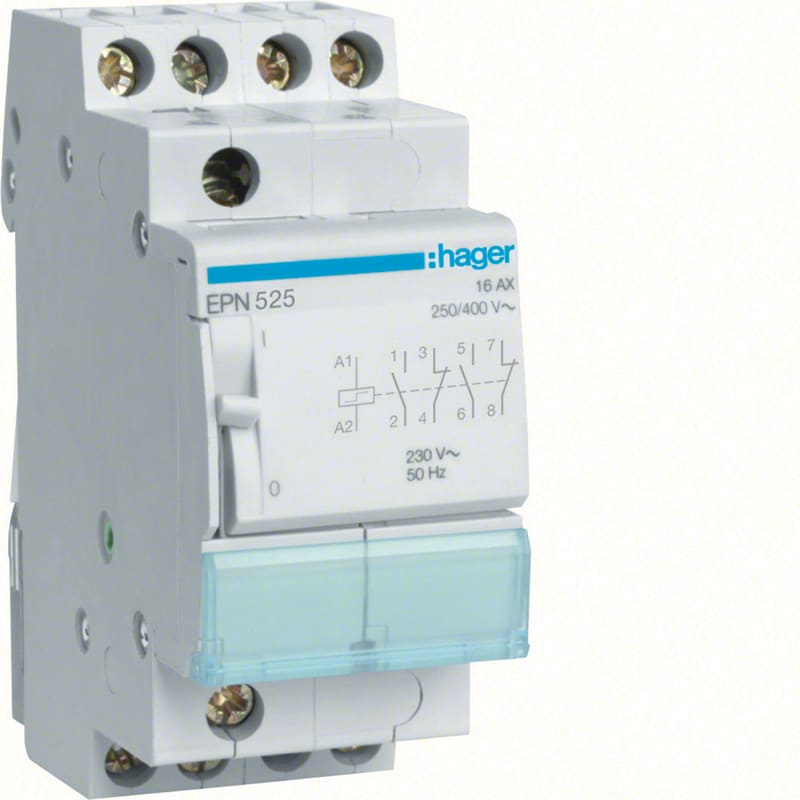 Hager Systemer Impulse Relay 220 V 16 A 2 NO + 2 NC Contacts (EPN525)