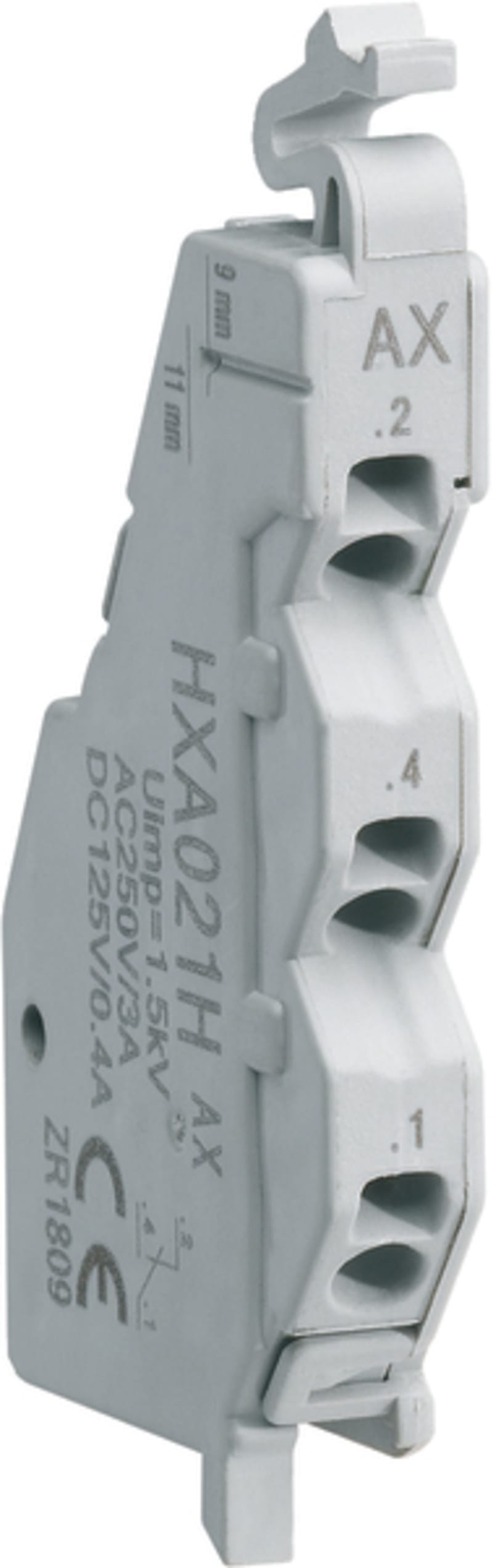 Auxiliary contact 1NO1NC X160-X250 (HXA021H)