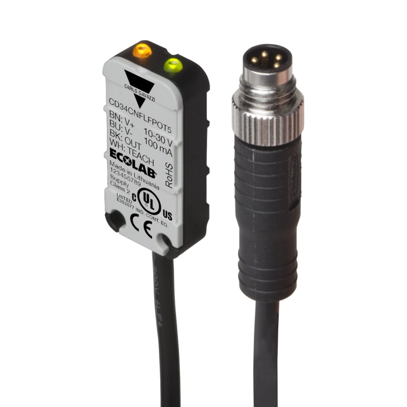 Capacitive transmitter PNP, NO, pigtail plug (CD34CNFLFPOT5)