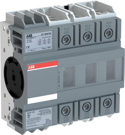 ABB 3-Pole, front operated, door mounted switch-disconnector with protected clamp terminals, handle and shaft are not included 1SCA135136R1001