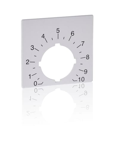 ABB SK615562-88 Legend plate for potentiometer, 48.5X44,5mm, scale 0-10