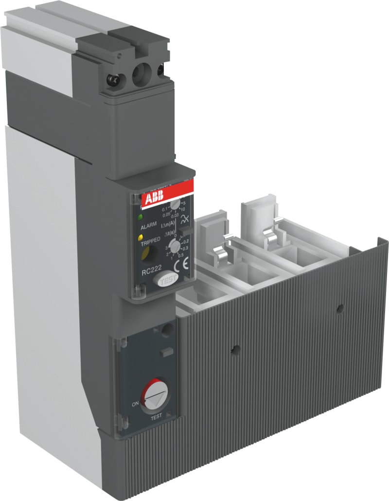 ABB RC222/1 Residual Current Release — 4-pole, for Tmax T1 Moulded-Case Circuit Breaker (RC222/1 FOR T1 4P F)