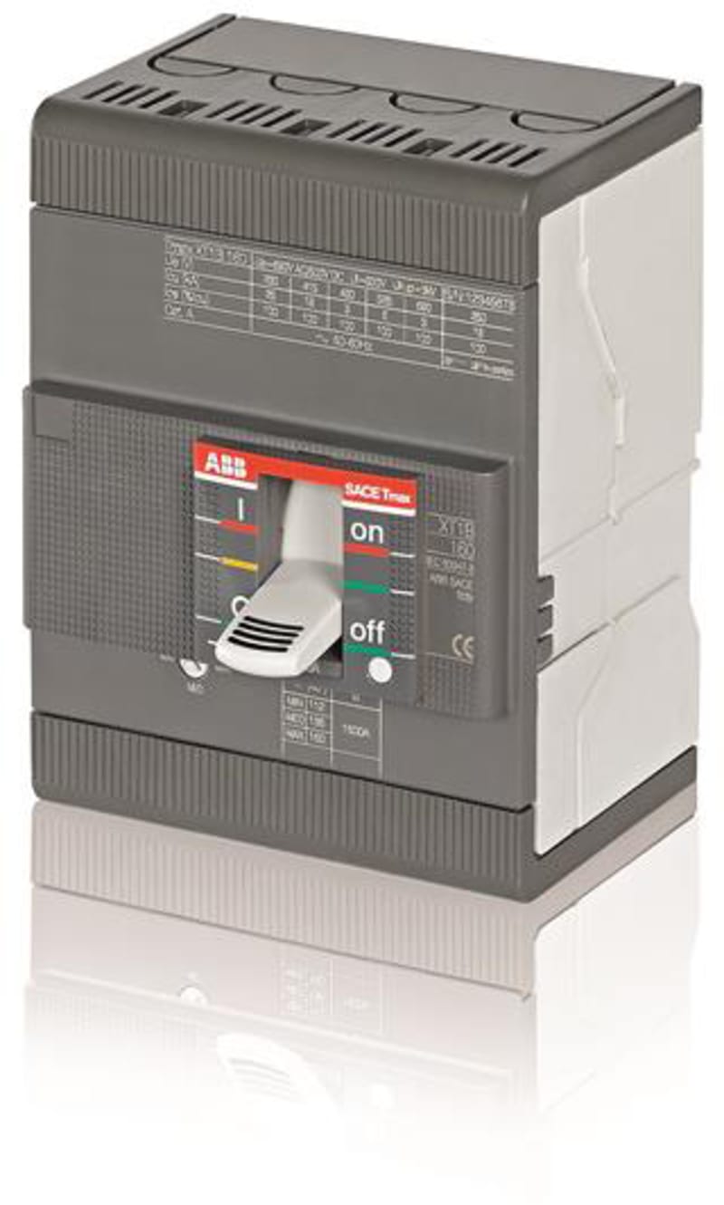 ABB SACE Tmax XT1H 160 Moulded-Case Circuit Breaker — TMD 63-630, In=63 A, 4-Pole