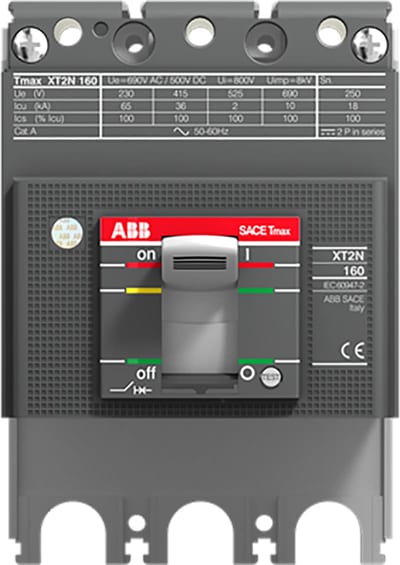 ABB SACE Tmax XT2N 160 Moulded-Case Circuit-Breaker Body — 3-Pole