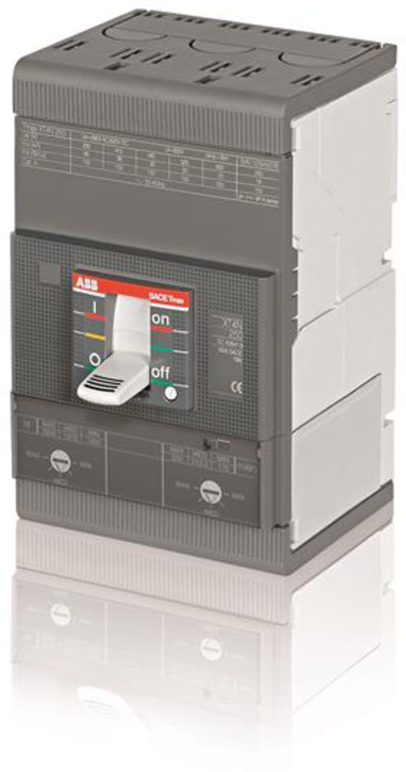 ABB SACE Tmax XT3N 250 Moulded-Case Circuit Breaker — MA 200 Im=1200, In=200 A, 3-Pole