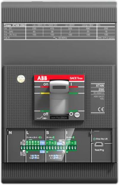 ABB SACE Tmax XT4H 160 Moulded-Case Circuit Breaker — Ekip In, In=63 A, 3-Pole