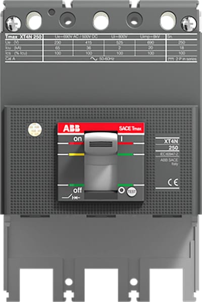 ABB SACE Tmax XT4N 250 Moulded-Case Circuit-Breaker Body — 3-Pole