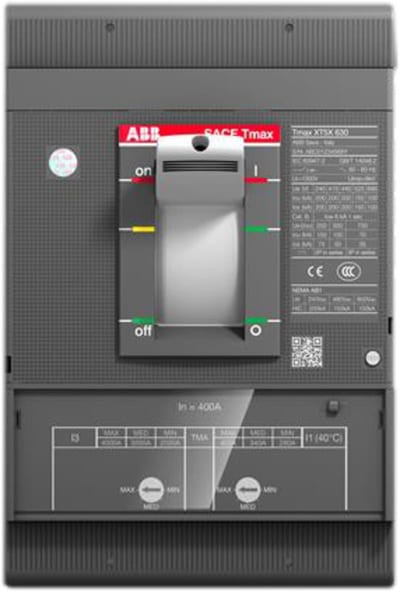 ABB SACE Tmax XT5S 630 Moulded-Case Circuit Breaker — MA 500, In=500 A, 3-Pole