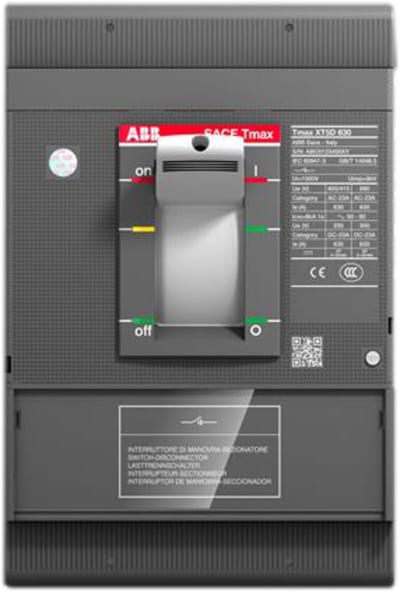 ABB 1SDA100547R1 Switch-Disconnector TMAX XT5D 630 Fixed Three-POLE WITH Front Terminals