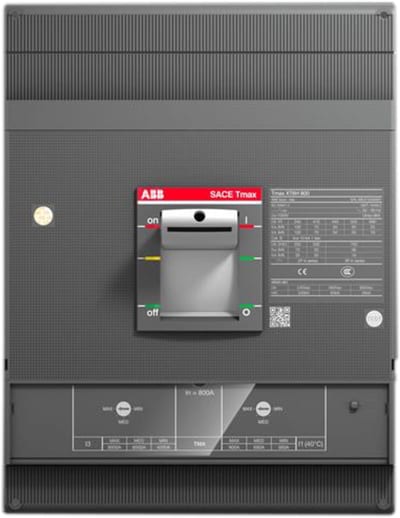 ABB SACE Tmax XT6N 800 Moulded-Case Circuit Breaker — TMA 800-8000, In=800 A, 3-Pole