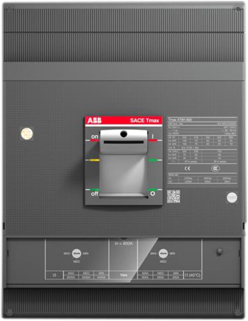 ABB SACE Tmax XT6S 800 Moulded-Case Circuit Breaker — TMA 630-6300, In=630 A, 3-Pole