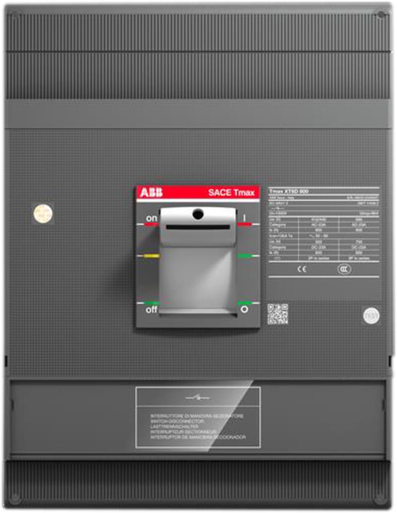 ABB 1SDA100785R1 Switch-Disconnector TMAX XT6D 1000 Fixed Three-POLE WITH Front Terminals