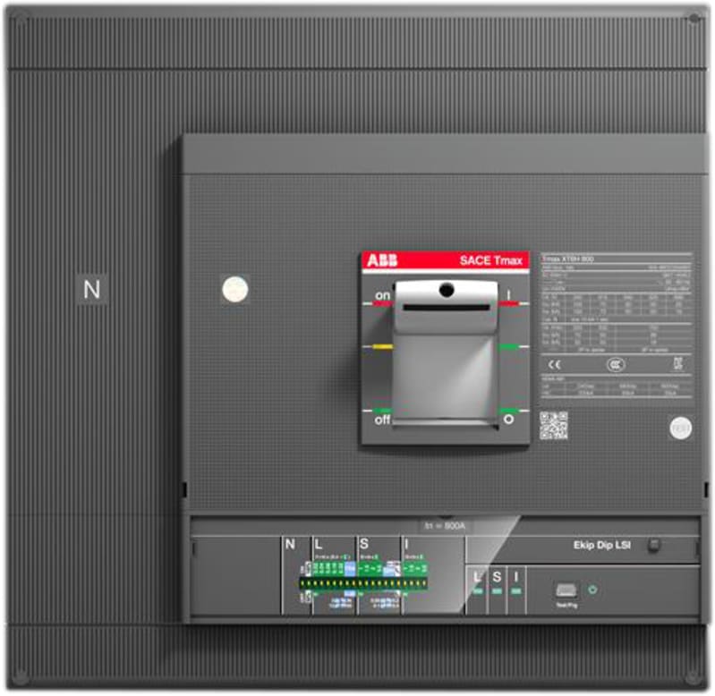 ABB SACE Tmax XT6N 800 Moulded-Case Circuit Breaker — Ekip Dip LS/In, In=630 A, 4-Pole