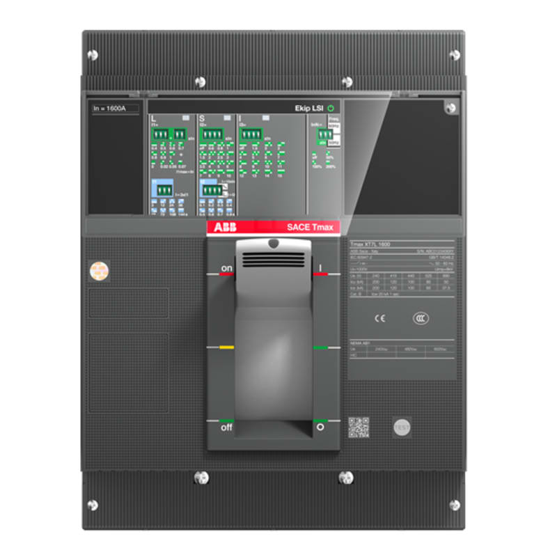 ABB SACE Tmax XT7S 800 Moulded-Case Circuit Breaker — Ekip Dip LSI, In=800 A, 3-Pole