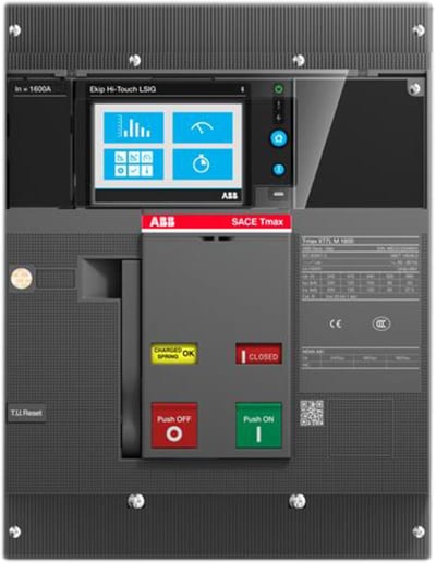 ABB SACE Tmax XT7S 1600 Moulded-Case Circuit Breaker — Ekip Touch Meas.LSI, In=1250 A, 3-Pole
