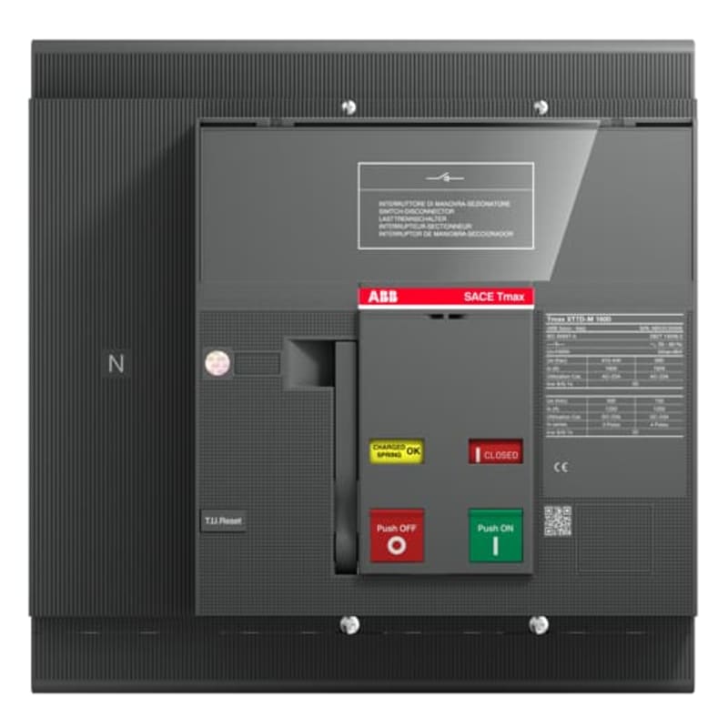 ABB 1SDA101916R1 Switch-Disconnector TMAX XT7D 1250 Fixed FOUR-POLE WITH Front Terminals AND Stored Energy Operating Mechanism