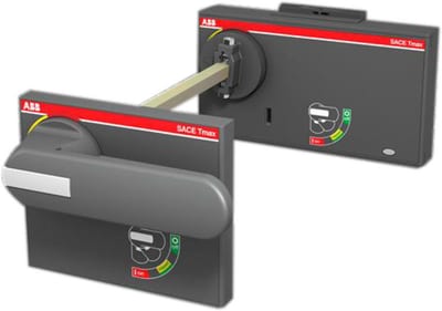 ABB Rotary Handle on Cabinet Door (RHE) for XT7, Fixed/Withdrawable Breaker, Standard Grey, Lockable