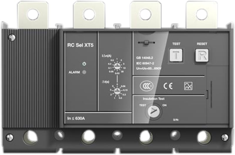 ABB RC Sel Residual Current Release — 4-pole, for Tmax XT5 Moulded-Case Circuit Breaker, Selective (RC Sel x XT5 4p)