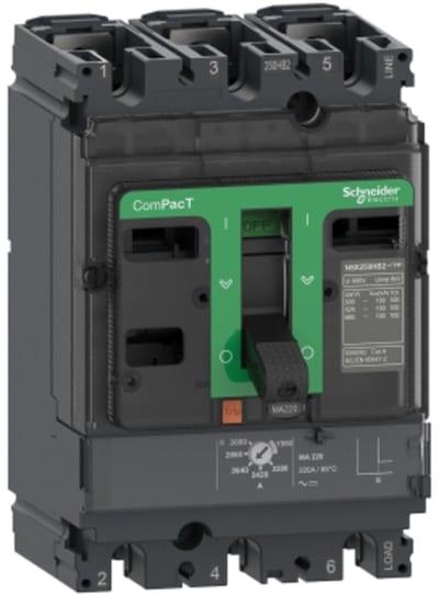 Schneider Electric Circuit breaker, ComPacT NSX100N, 50KA/415VAC, 3 poles, MA trip unit 12.5A C10N3MA013