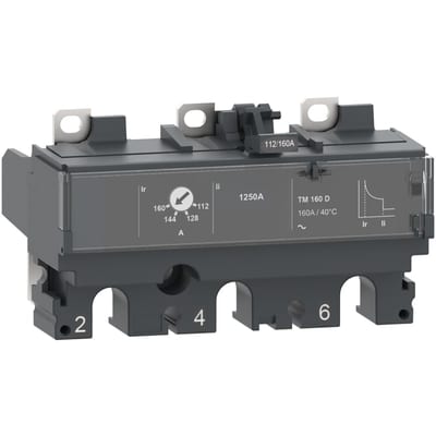 Schneider Electric Trip unit TM25D, ComPacT NSX100, 3 poles, thermal magnetic protections, 25A rating C103TM025