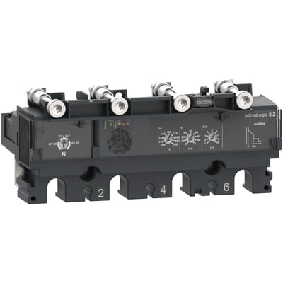 Schneider Electric Trip unit MicroLogic 2.2, ComPacT NSX250, 4 poles, electronic basic protections, 250A rating C2542D250