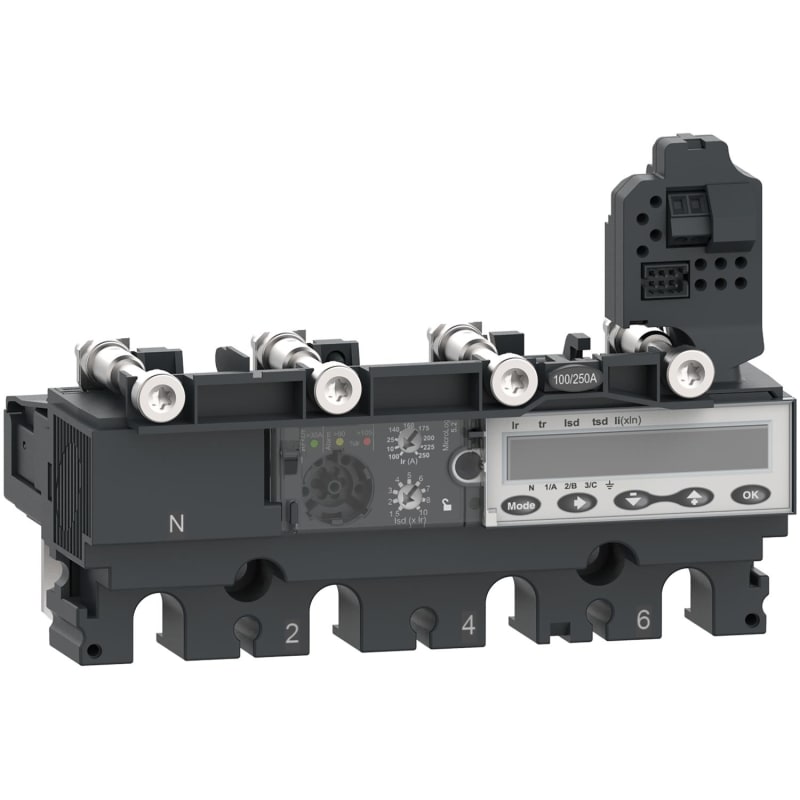 Schneider Electric Trip unit MicroLogic 5.2E, ComPacT NSX100/160/250, 4 poles, electronic basic protections, energy meter, 40A rating C1045E040